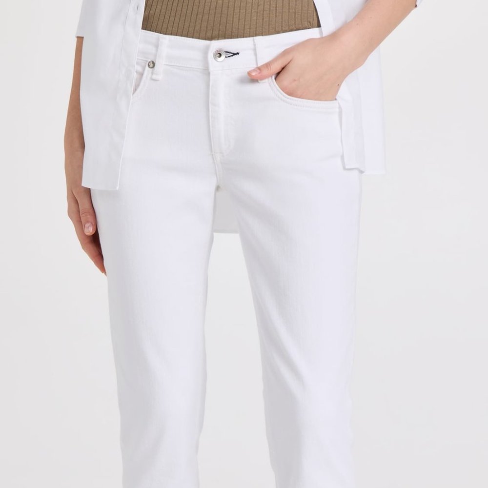 rag & bone White Dre Low-Rise Slim Boyfriend Jean Size 24